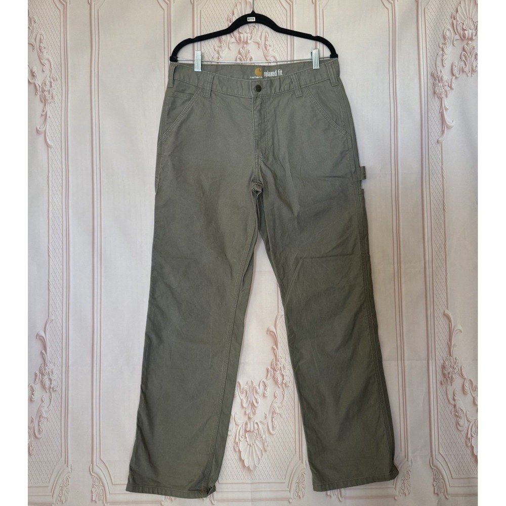 Carhartt Rugged Flex Relaxed Fit Duck Utility Work Pant Moss Green Men 34x31